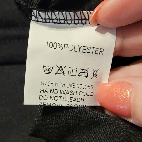 *SOLD* QUEEN BEE Crystal Beaded Black Fitted Tee Crown Bee Sz XXL (14) - Picture 7 of 8